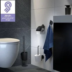 Tiger Tune Toiletborstel Met Houder Zwart Metaal Geborsteld / Zwart