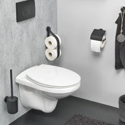 Tiger Urban Toiletrolhouder Met Klep Zwart