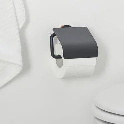 Tiger Urban Toiletrolhouder Met Klep Zwart