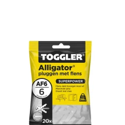 Toggler Alligator Plug + Flens Af6 O6Mm Wanddikte >9,5Mm 20St.