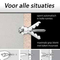 Toggler Alligator Plug + Flens Af6 O6Mm Wanddikte >9,5Mm 20St.