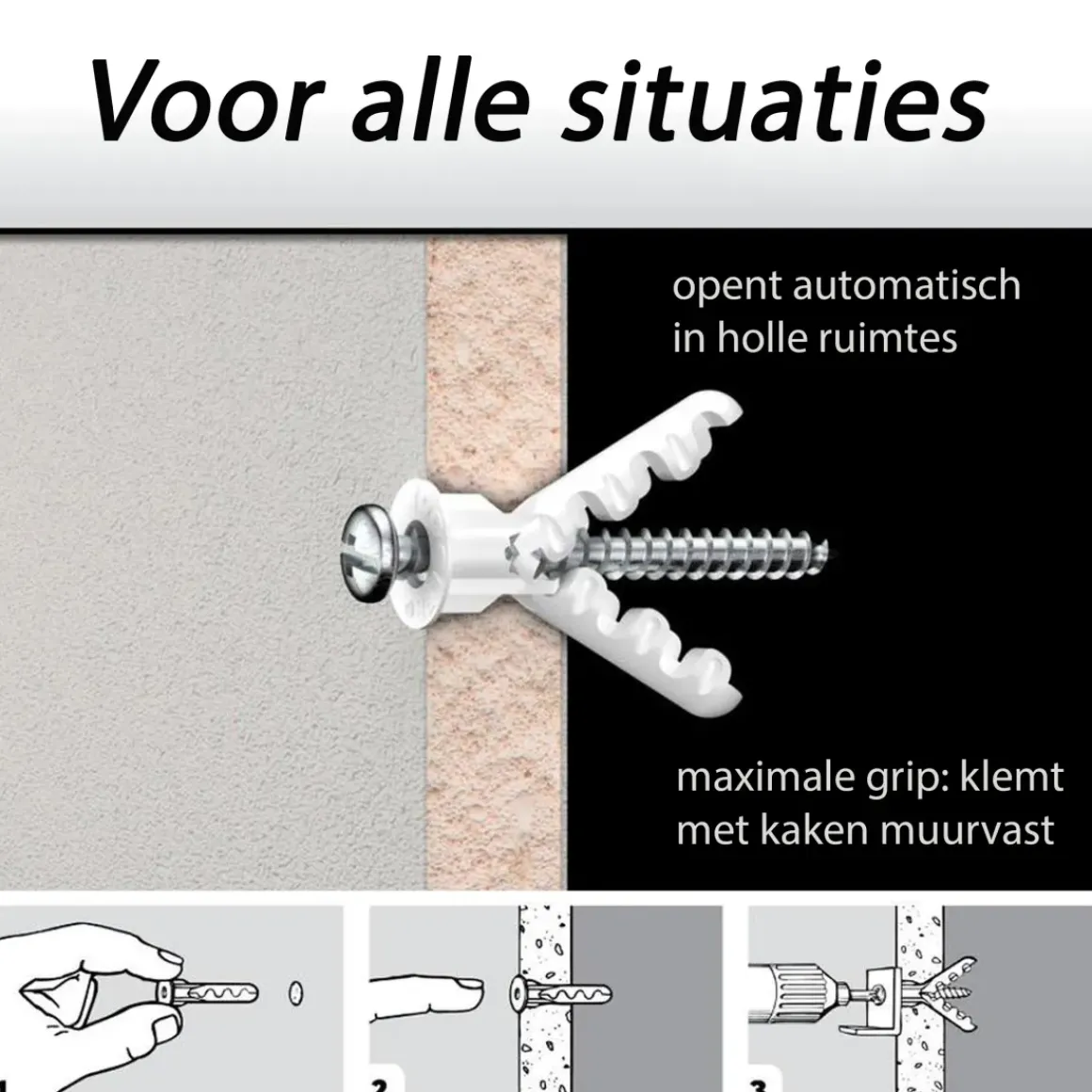 Toggler Alligator Plug + Flens Af6 O6Mm Wanddikte >9,5Mm 20St.