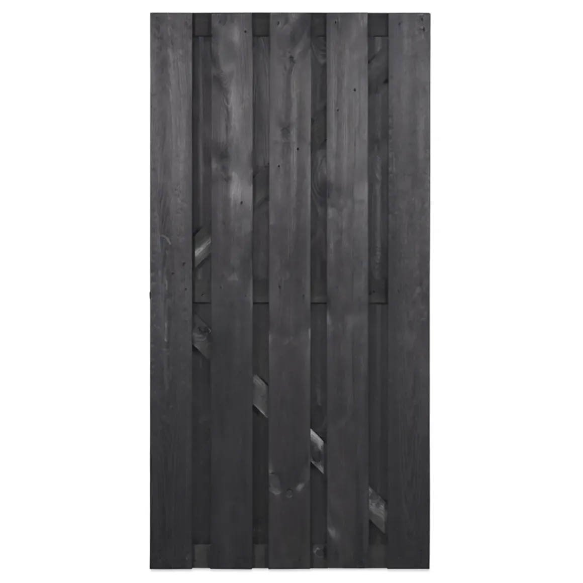 Tuinpoort Zwart Dennenhout 90X180Cm