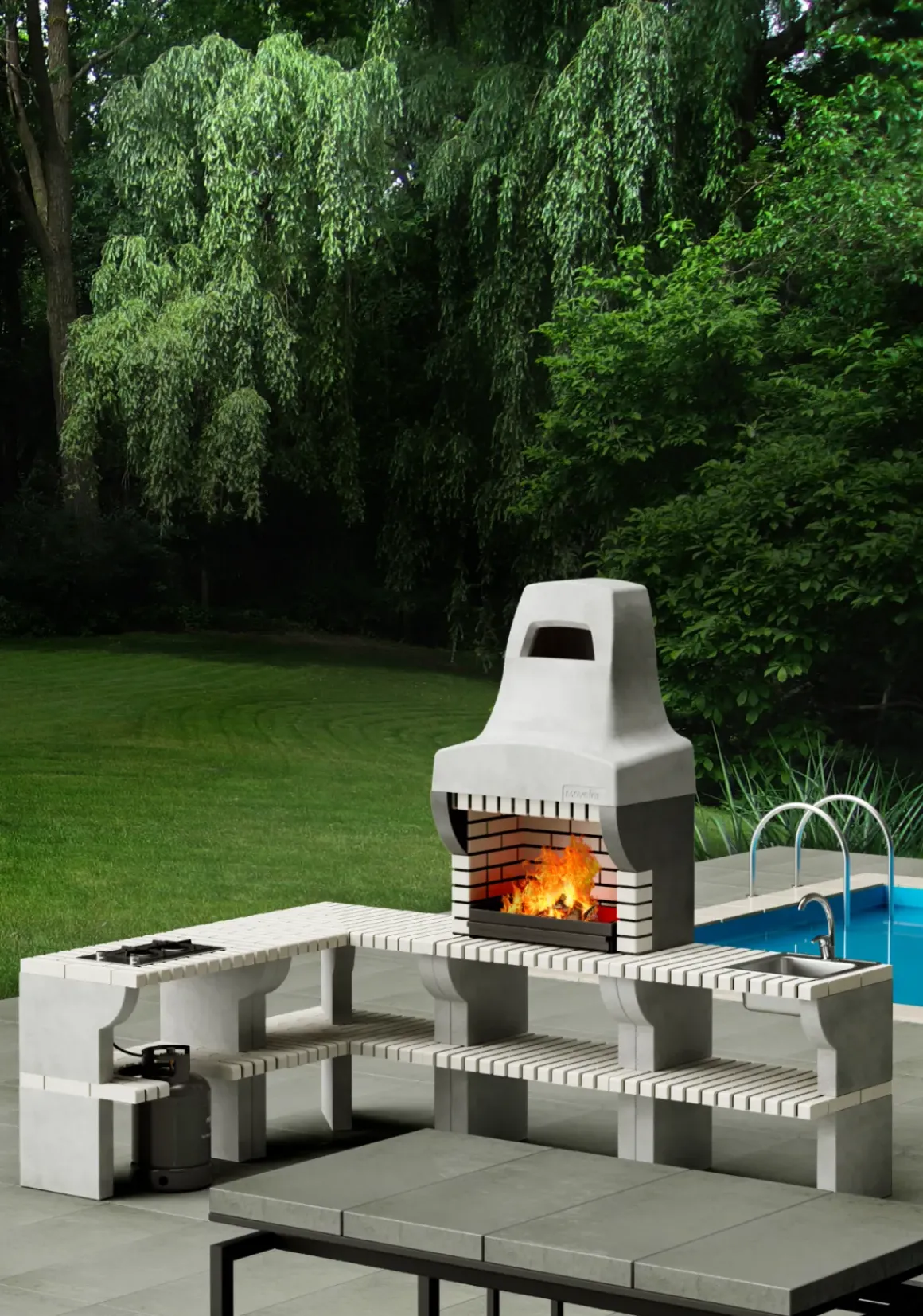 Tuozi Stenen Barbecue Bailen Plus 86,5X58X220Cm