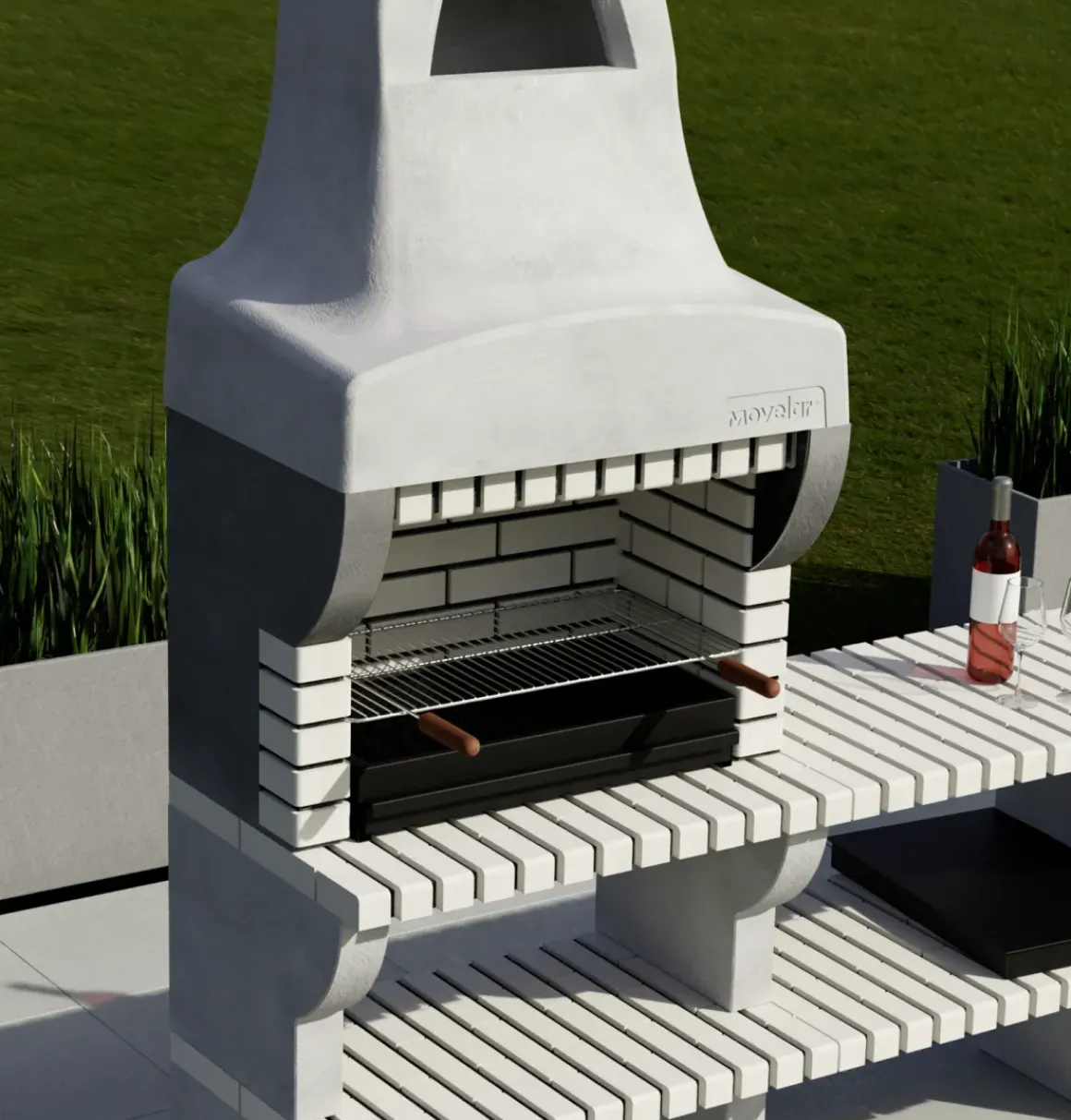 Tuozi Stenen Barbecue Bailen Plus 86,5X58X220Cm