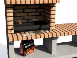 Tuozi Stenen Barbecue Napoles Deluxe 144X58X205Cm