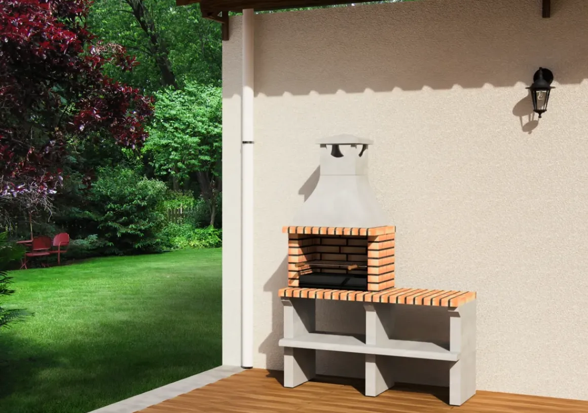 Tuozi Stenen Barbecue Napoles Deluxe 144X58X205Cm