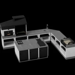 Tuozi Stenen Barbecue Otte 84X63X206Cm
