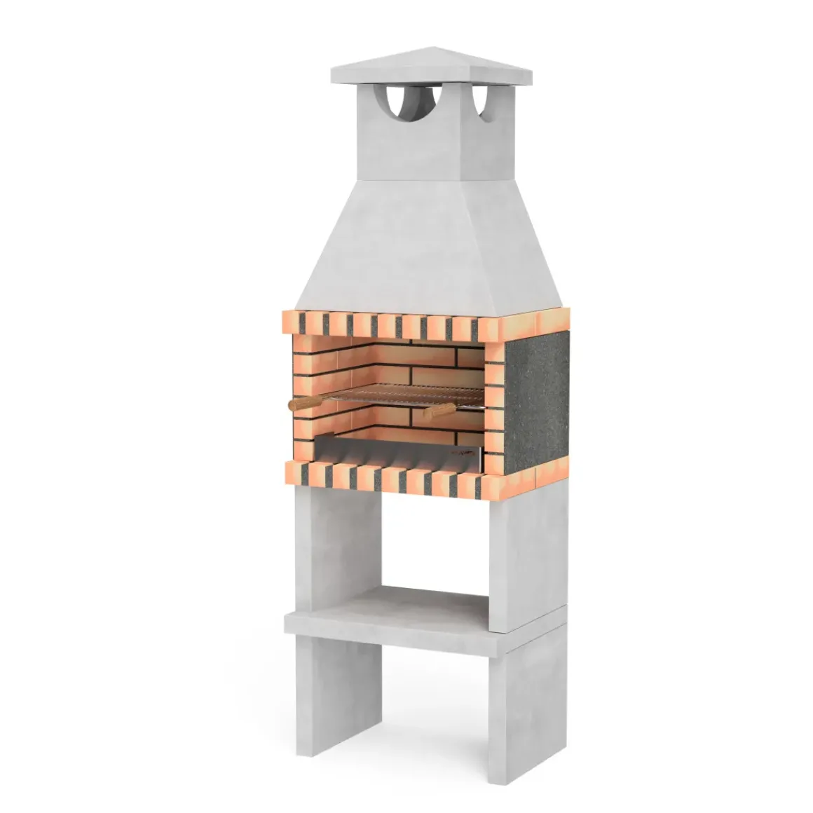 Tuozi Stenen Barbecue Zon 64X47X190Cm