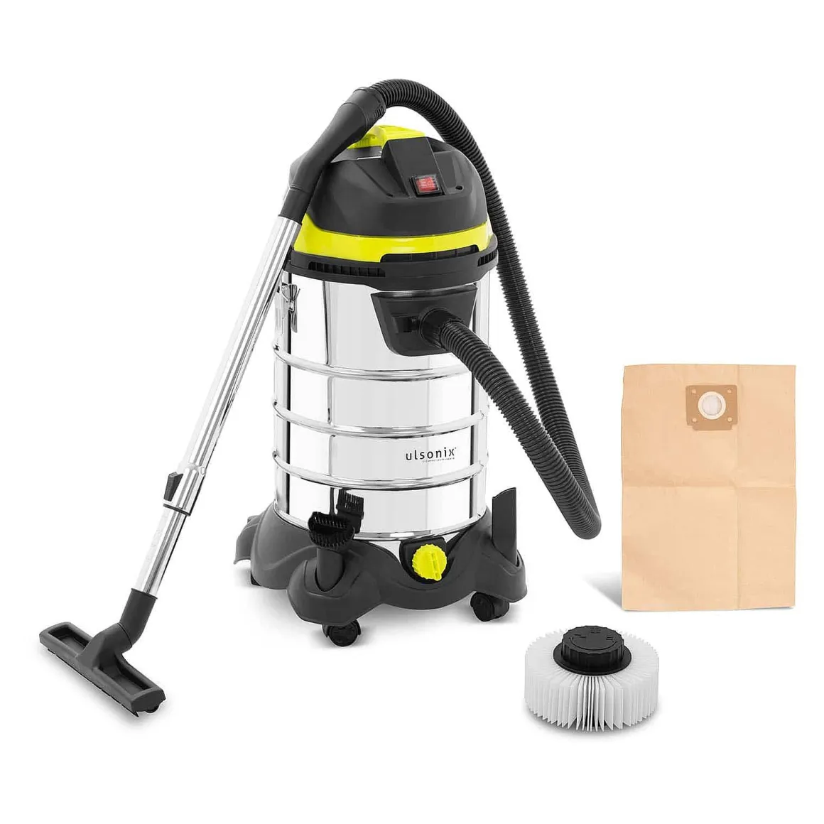 Ulsonix Nat Droog Stofzuiger - 1400 Watt - 30 L Floorclean 30D