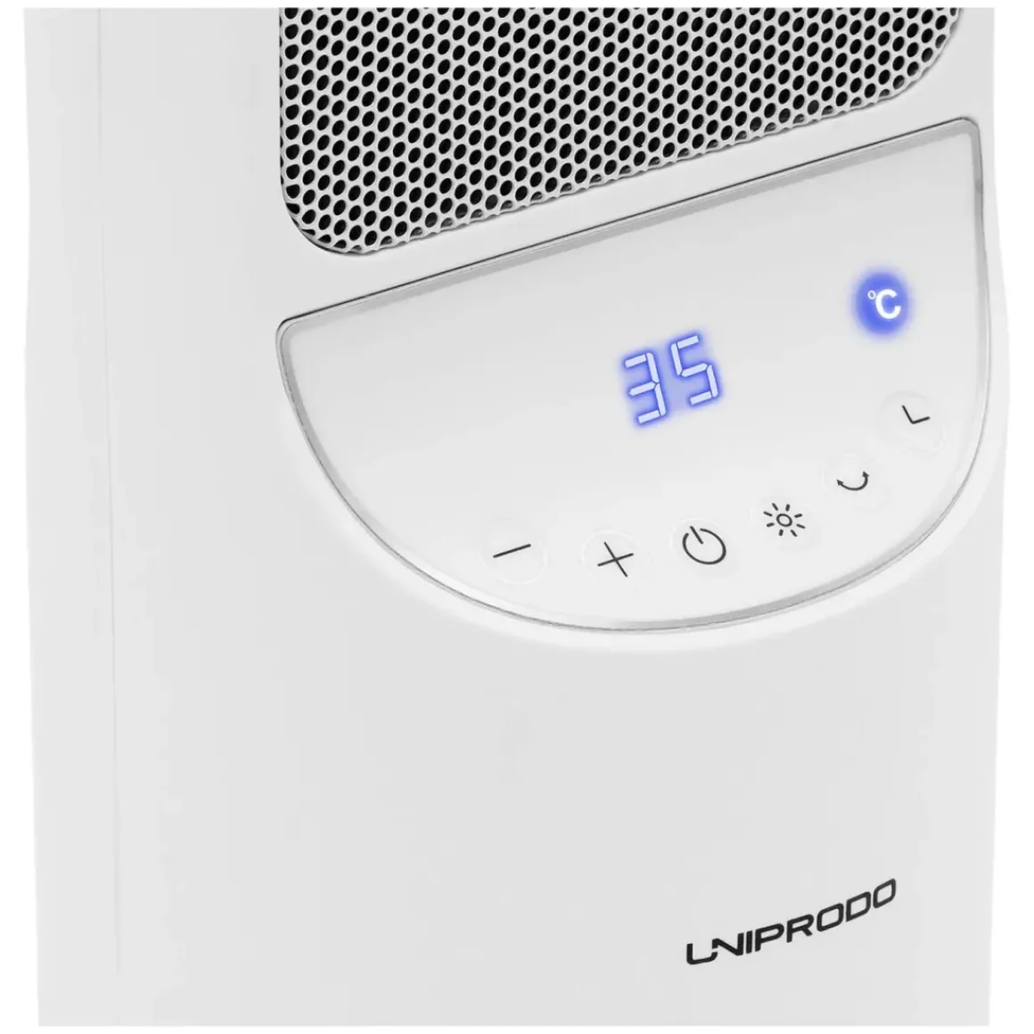 Uniprodo Elektrische Ventilatorkachel - 1200/2000 W - Draaibaar - Wit Uni_Heater_11