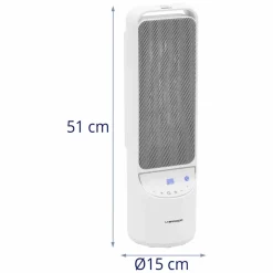 Uniprodo Elektrische Ventilatorkachel - 1200/2000 W - Draaibaar - Wit Uni_Heater_11