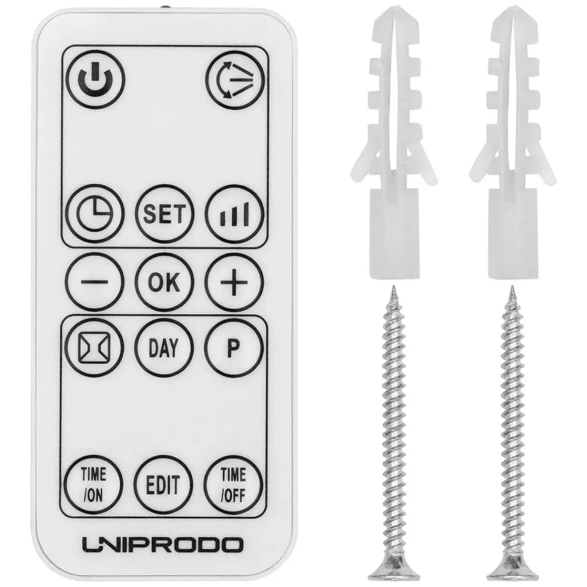 Uniprodo Wandverwarming - Keramisch - 10 - 49 °C - 1000/2000 W - Afstandsbediening - Extra Slank