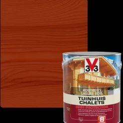 V33 Houtbeits Tuinhuis High Protection Mahonie Zijdeglans 2,5L