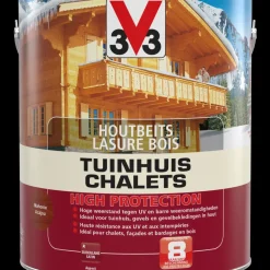 V33 Houtbeits Tuinhuis High Protection Mahonie Zijdeglans 2,5L
