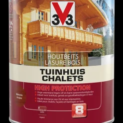 V33 Houtbeits Tuinhuis High Protection Mahonie Zijdeglans 0,75L