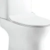 Van Marcke Duoblok Toilet Gustav I Pk Aanlsluiting I Quick Release & Soft-Close Toiletzitting I Randloos Toiletpot Wit