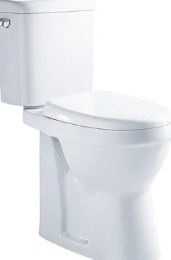 Van Marcke Duoblok Toilet X-Joy I Pk Aansluiting I Verhoogd I Quick Release & Soft-Close Toiletzitting I Randloos Toiletpot Wit