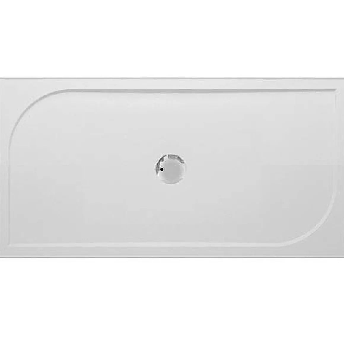 Van Marcke Go Douchebak Argon Rechthoek Polybeton Wit 100X80X3Cm