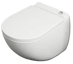 Van Marcke Go Wandcloset Met Vermaler +Dubbele Spoeling 2/4L +Toiletzitting Wit
