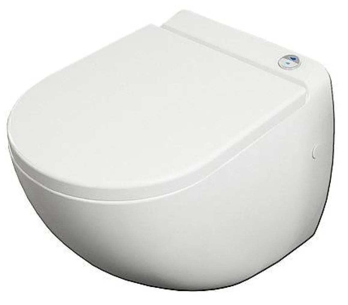 Van Marcke Go Wandcloset Met Vermaler +Dubbele Spoeling 2/4L +Toiletzitting Wit