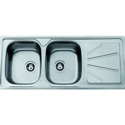 Van Marcke Inbouwspoelbak Go Legato 2 Bakken Rvs 120X50Cm