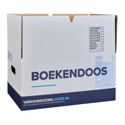 Verhuisservice+ Boekendozen - Zelfsluitend – Extra Sterk - 37L - 5 Stuks