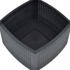 Vidaxl Bijzettafel 54X54X36,5 Cm Kunststof Antraciet