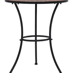 Vidaxl Bistrotafel Mozaiek 60 Cm Keramiek Oranje En Grijs