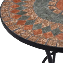 Vidaxl Bistrotafel Mozaiek 60 Cm Keramiek Oranje En Grijs
