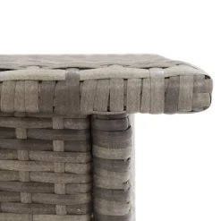 Vidaxl Theetafel 50X50X47 Cm Poly Rattan Grijs