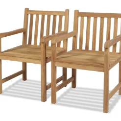 Vidaxl Tuinstoelen 2 St Massief Teakhout