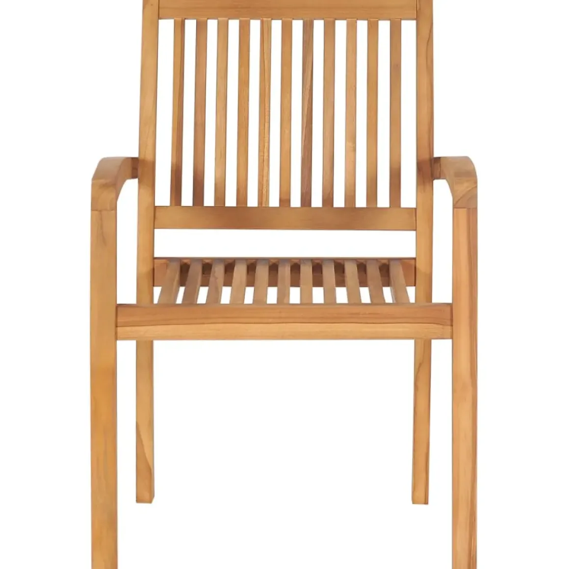 Vidaxl Tuinstoelen Stapelbaar 2 St Massief Teakhout