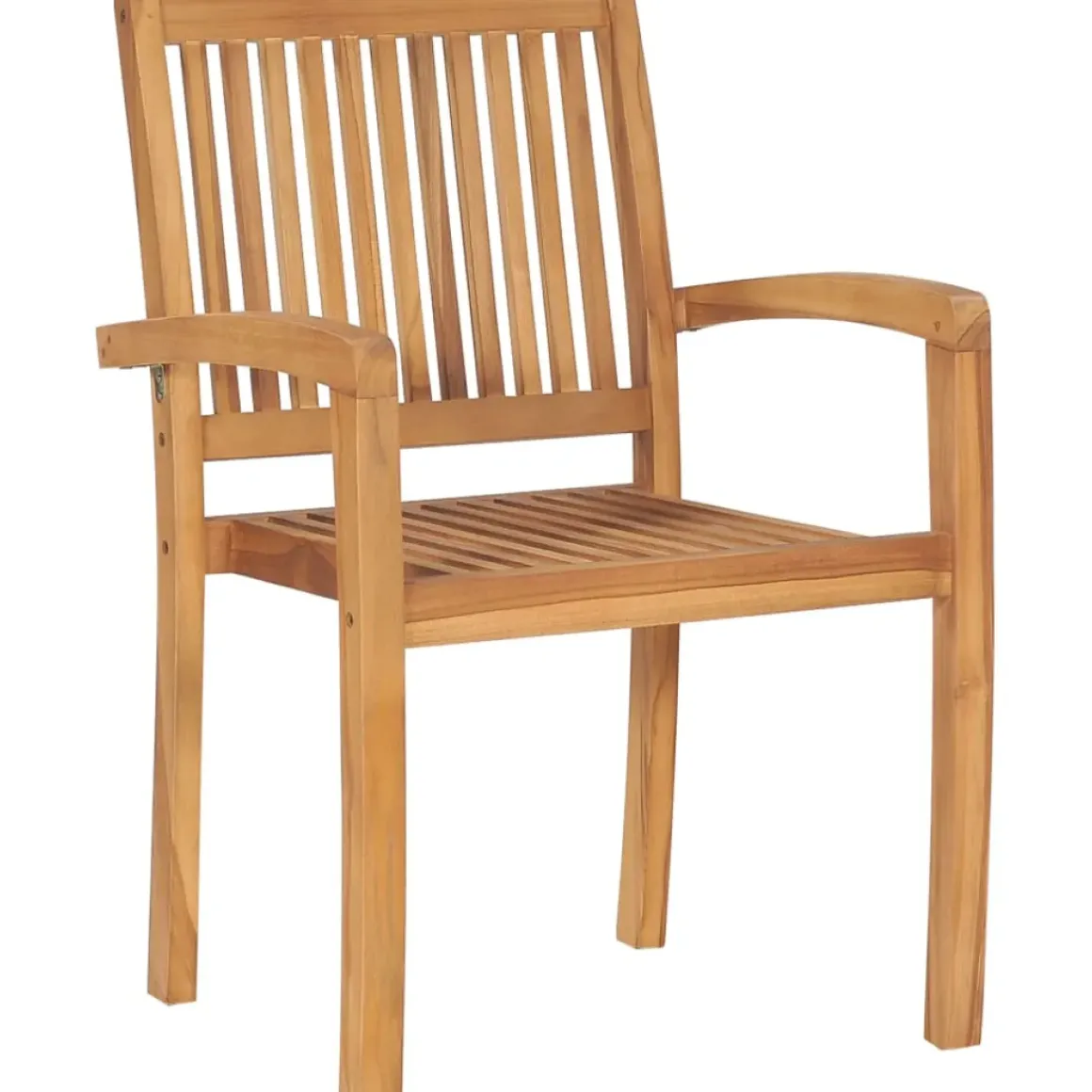 Vidaxl Tuinstoelen Stapelbaar 2 St Massief Teakhout