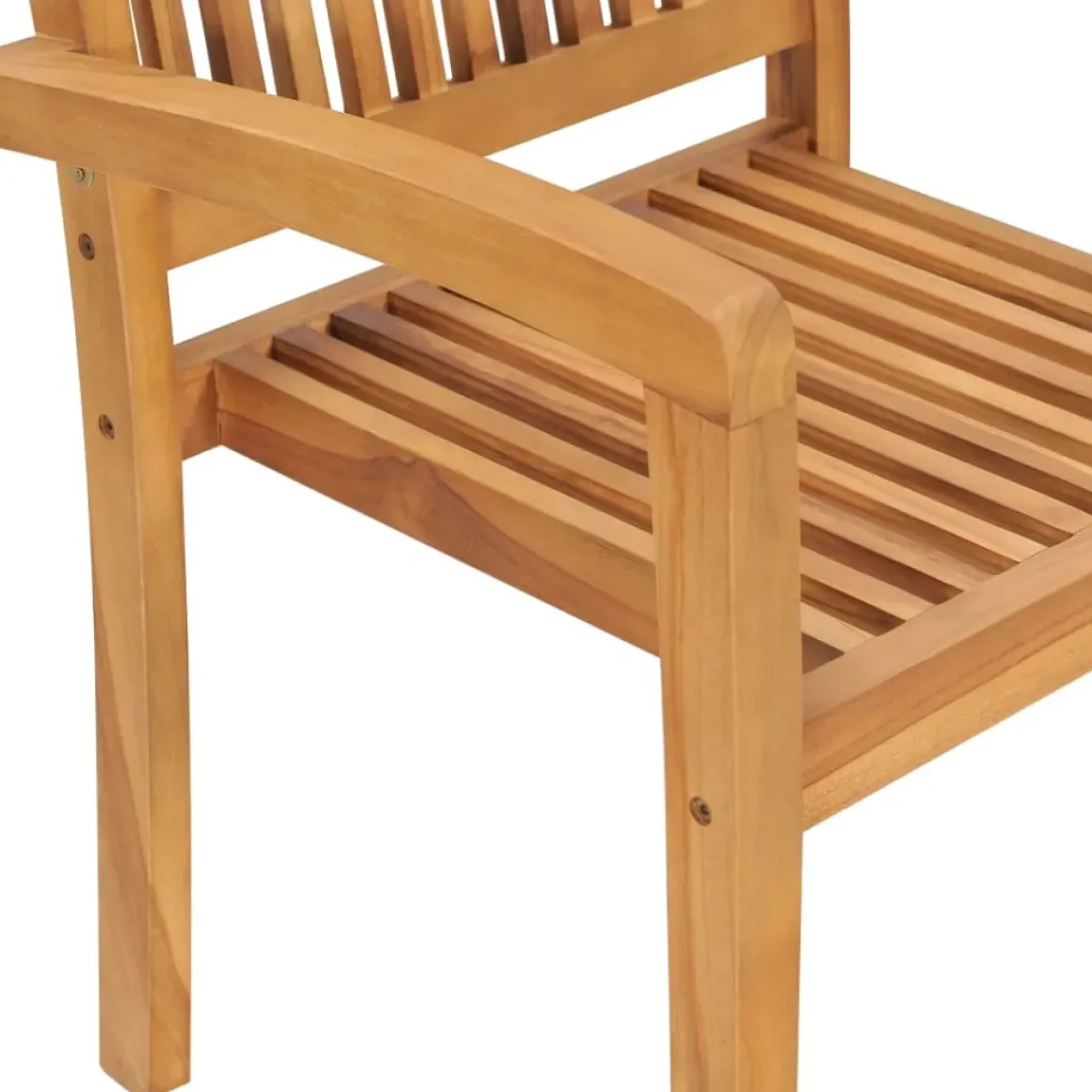Vidaxl Tuinstoelen Stapelbaar 2 St Massief Teakhout