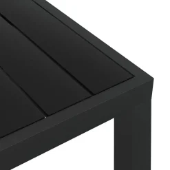 Vidaxl Tuintafel 80X80X74 Cm Aluminium En Hkc Zwart