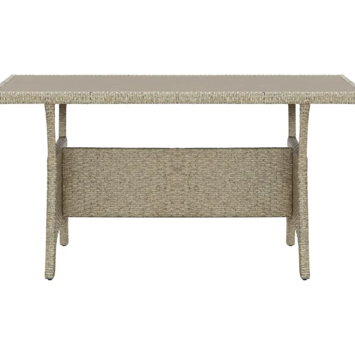 Vidaxl Tuintafel 130X70X66 Cm Poly Rattan Grijs
