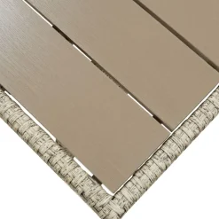 Vidaxl Tuintafel 130X70X66 Cm Poly Rattan Grijs