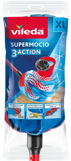 Vileda Super Mocio Triple Action 3D Telescopische Steel