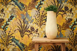 Vinylbehang Op Vlies Jasmin Geel 378602