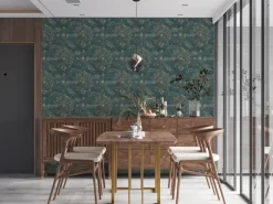 Vinylbehang Op Vlies Louvre Blauw 387074