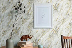 Vinylbehang Op Vlies Marmor Beige 388174