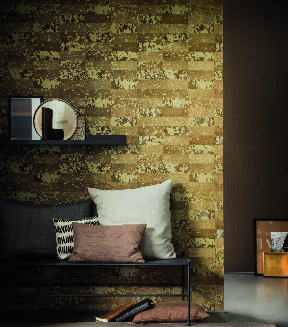 Vinylbehang Op Vlies Orbit Goud