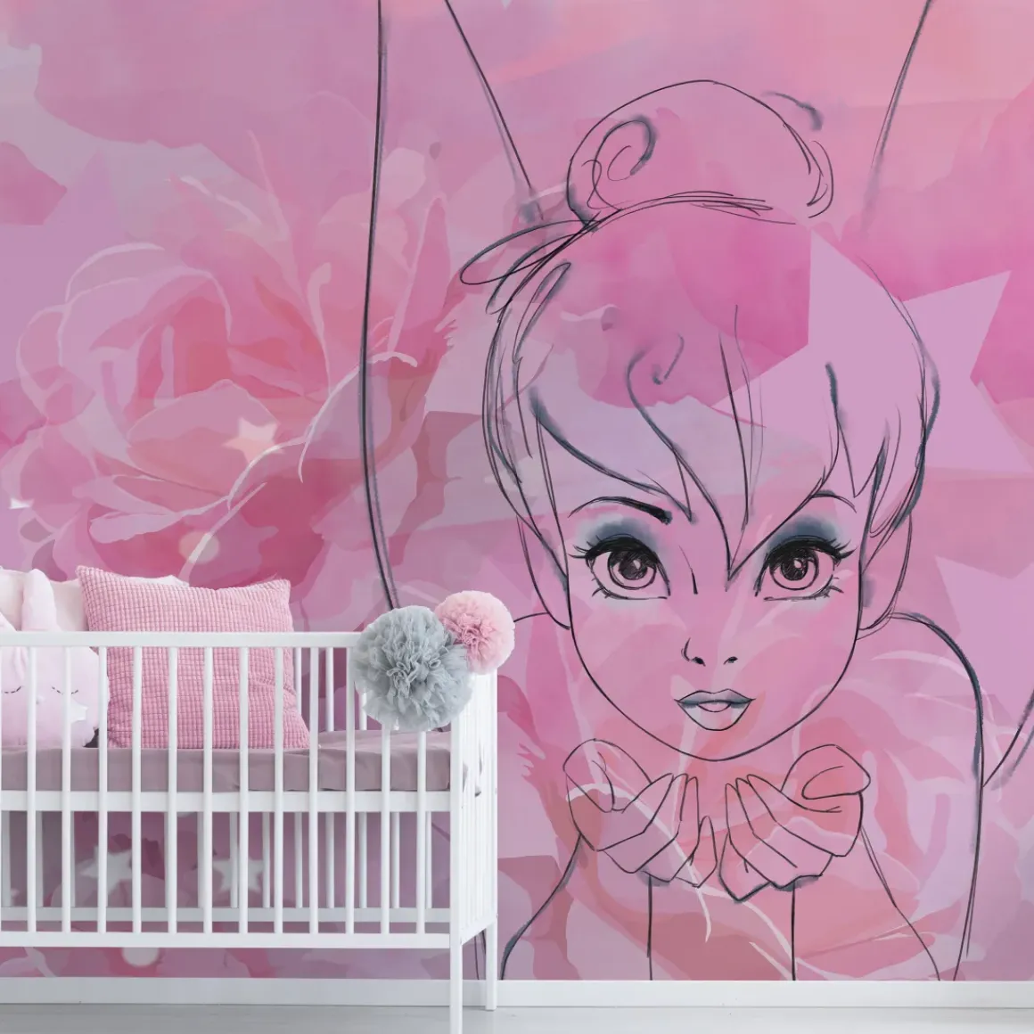 Vliesbehang Tinkerbell Watercolour Mural
