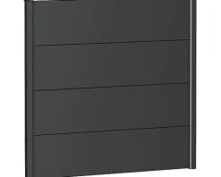Wandpaneel Tuinscherm Donkergrijs Metallic 100X90