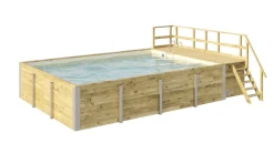 Weka Massief Houten Zwembad 595 Maat 2 Zand/Mozaiek