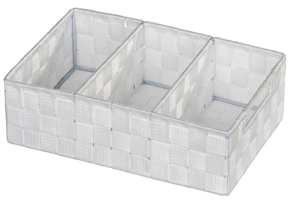 Wenko Organizer Adria 3-Vaks 32X21X10Cm Met Wit