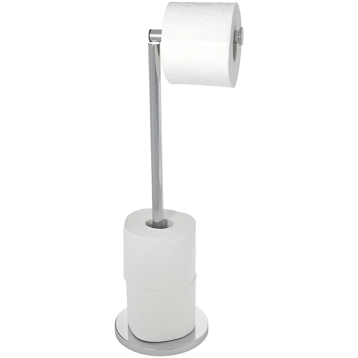 Wenko Staande Toiletrolhouder 2-In-1 Rvs Glanzend