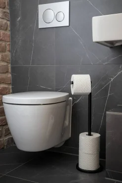 Wenko Toiletrolhouder Met Reserverolhouder Zwart 21X55X17Cm