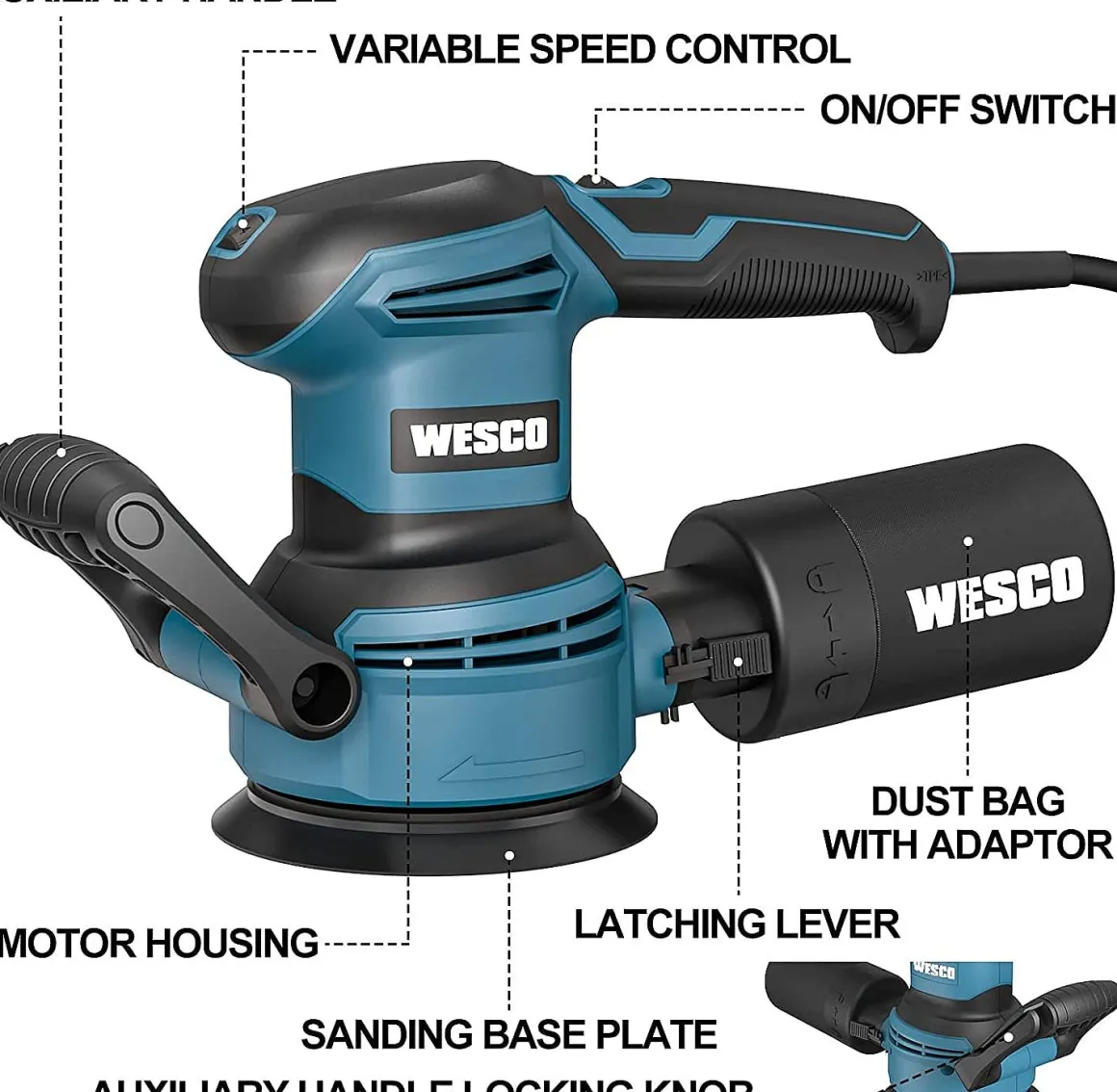 Wesco Excentrische Schuurmachine Ws4258 400W